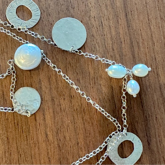 Silpada ‘pearl of a girl’ necklace 36” sterling silver - Picture 3 of 5